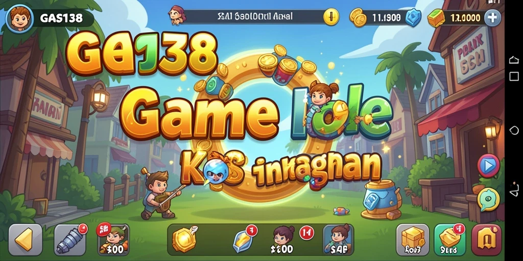 Tampilan gameplay GAS138 dengan sumber daya dan karakter yang berkembang.
