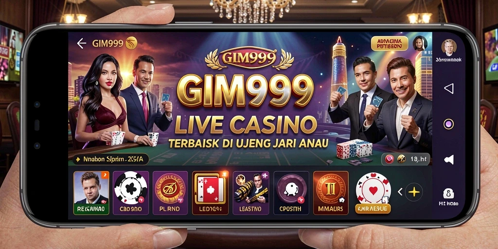 Tampilan gameplay Live Casino GIM999 yang menarik dan interaktif.