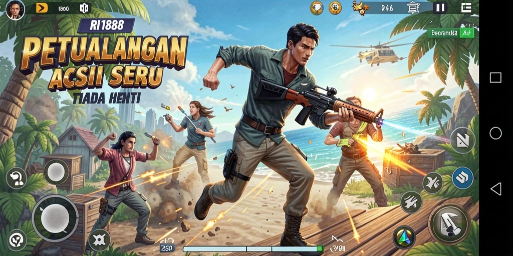 Screenshot gameplay RI188 menampilkan aksi pertarungan yang mendebarkan.
