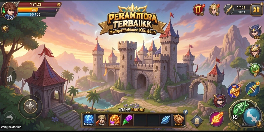 Tampilan gameplay menara pertahanan yang seru dan menantang.